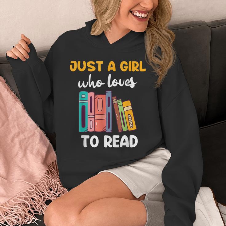 Ladies Books Just a Girl Who Loves To Read Girl Unisex Hoodie Ladies Books Just a Girl Who Loves To Read Girl Unisex Hoodie