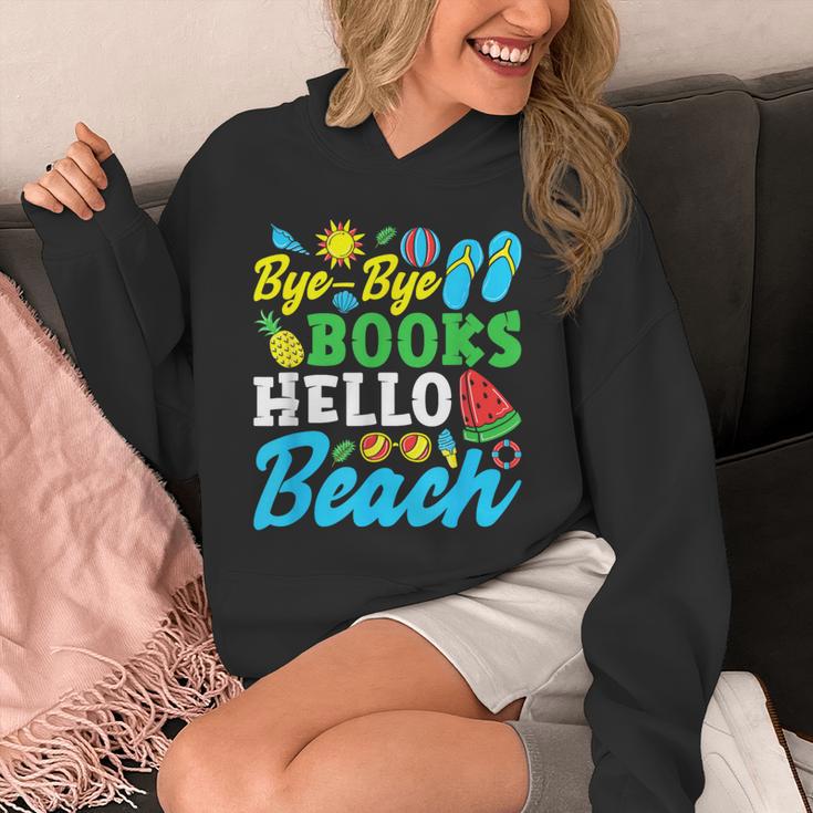 Last Day Of School Bye Bye Books Hello Beach Unisex Hoodie