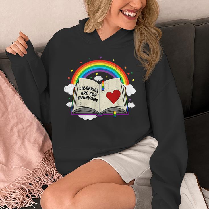 Libraries Are For Everyone Book Ally Gay Pride LGBTQ Month Unisex Hoodie
