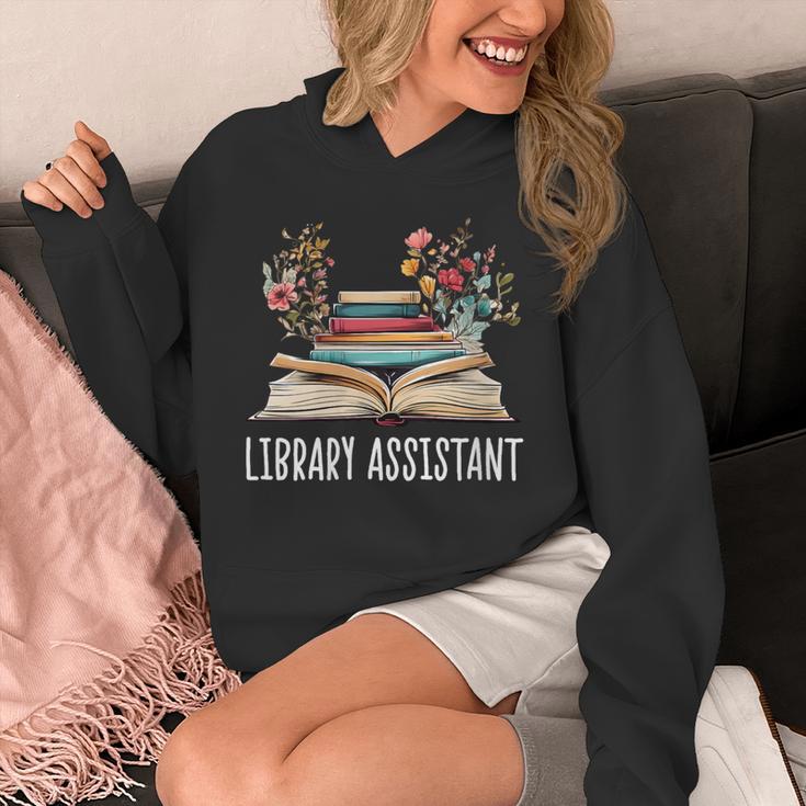 Library Assistant Messy Bun Library Book Reader Unisex Hoodie