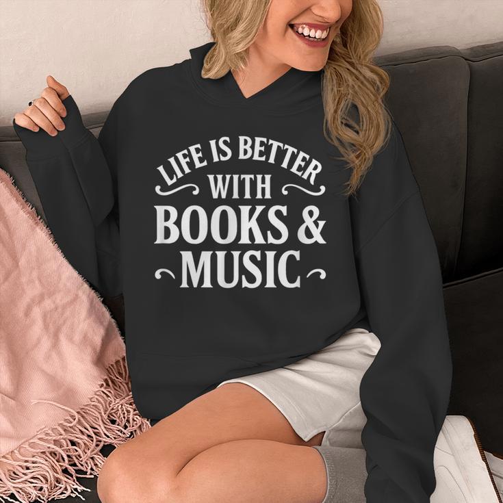 Life Is Better With Books & Music Unisex Hoodie