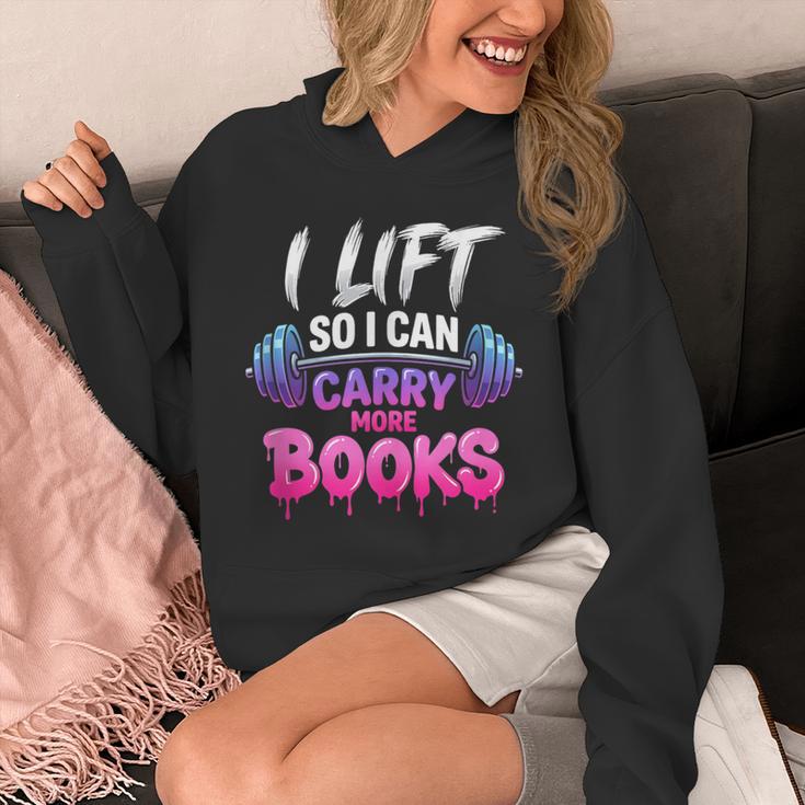 I Lift So I Can Carry More Books Reader Workout Unisex Hoodie