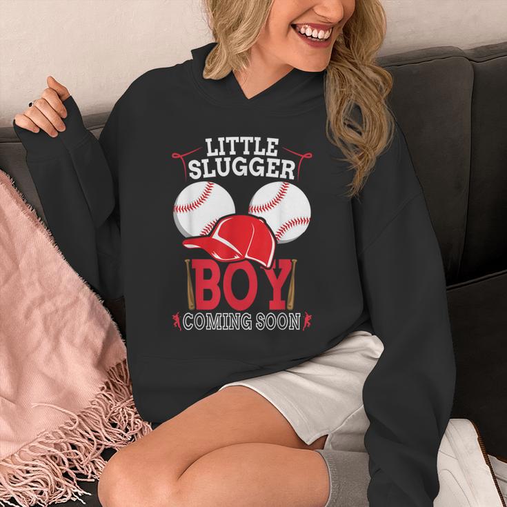 Little Slugger Boy Coming Soon Baby Announcement Baseball Unisex Hoodie Little Slugger Boy Coming Soon Baby Announcement Baseball Unisex Hoodie