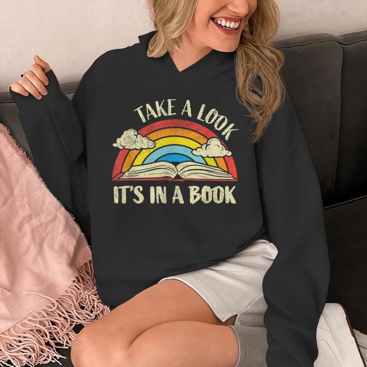 Take A Look Its In A Book Lover Bookworm Reading Books Unisex Hoodie