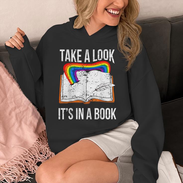 Take A Look It's In A Book Rainbow Bookworm And Book Lover Unisex Hoodie