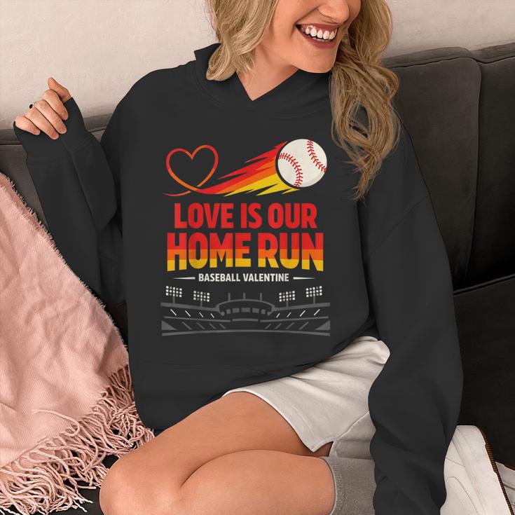 Love Is Our Home Run Baseball Valentine Couple Unisex Hoodie Love Is Our Home Run Baseball Valentine Couple Unisex Hoodie