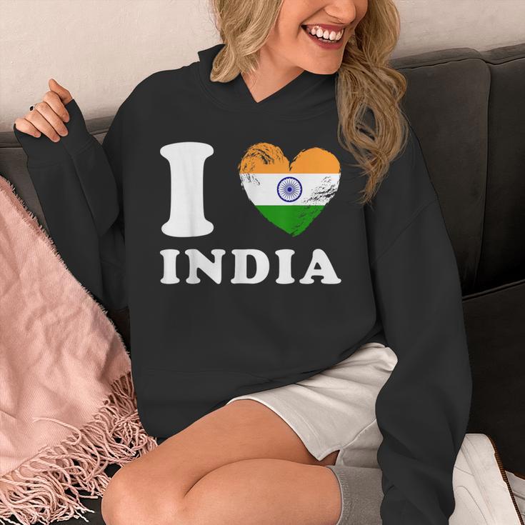 I Love India ハートフラッグインド パーカー