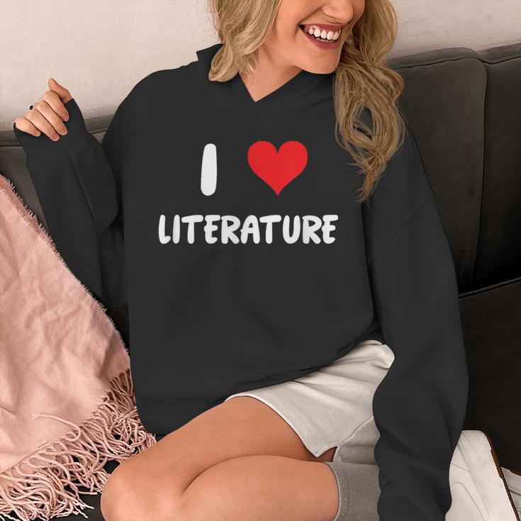 I Love Literature Heart Books Writing Reading Read Write Unisex Hoodie
