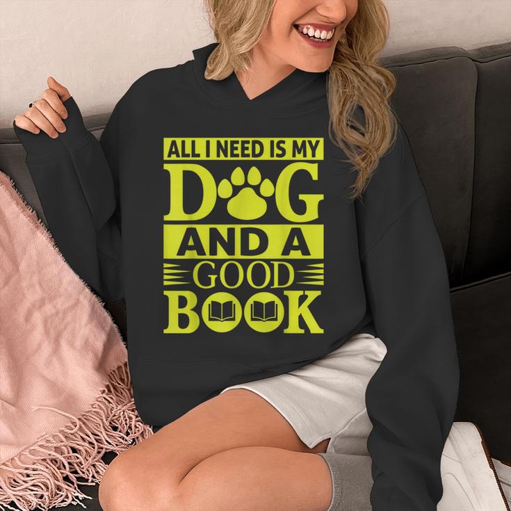 i Love Reading Tee All i Need Is My Dog And a Good Book Men Women Unisex Hoodie