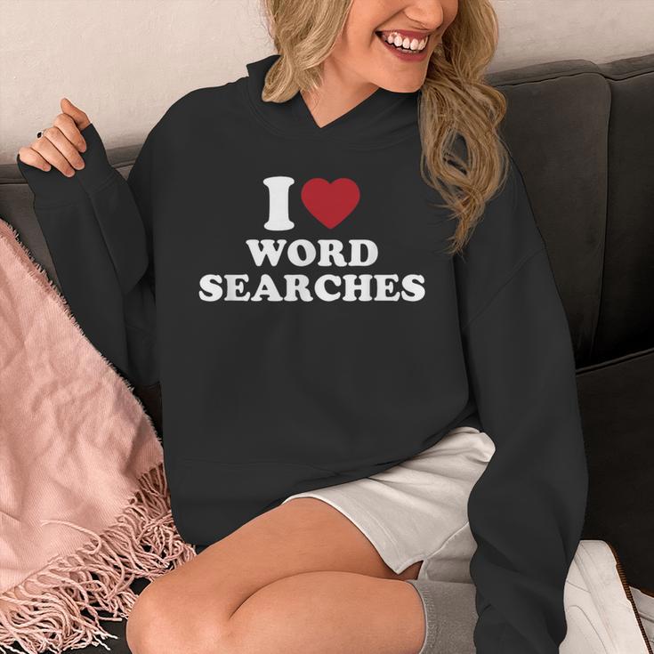 I Love Word Searches Puzzle Book Lover Unisex Hoodie