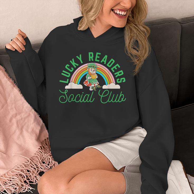 Lucky Readers Social Club Leprechaun St Patricks Book Lover Unisex Hoodie