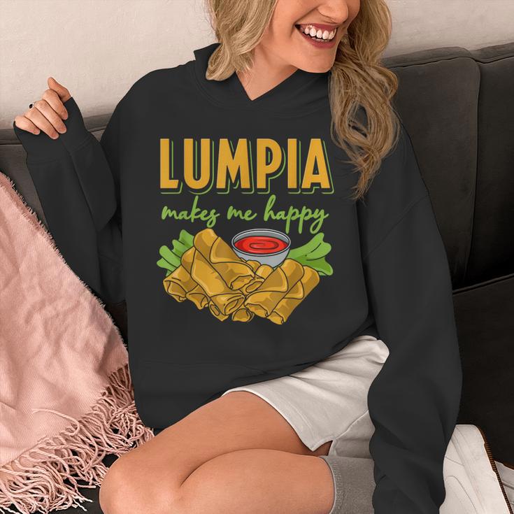 Lumpia Makes Me Happyルンピアは私を幸せにする フィリピンの春巻き 料理 食べ物 パーカー