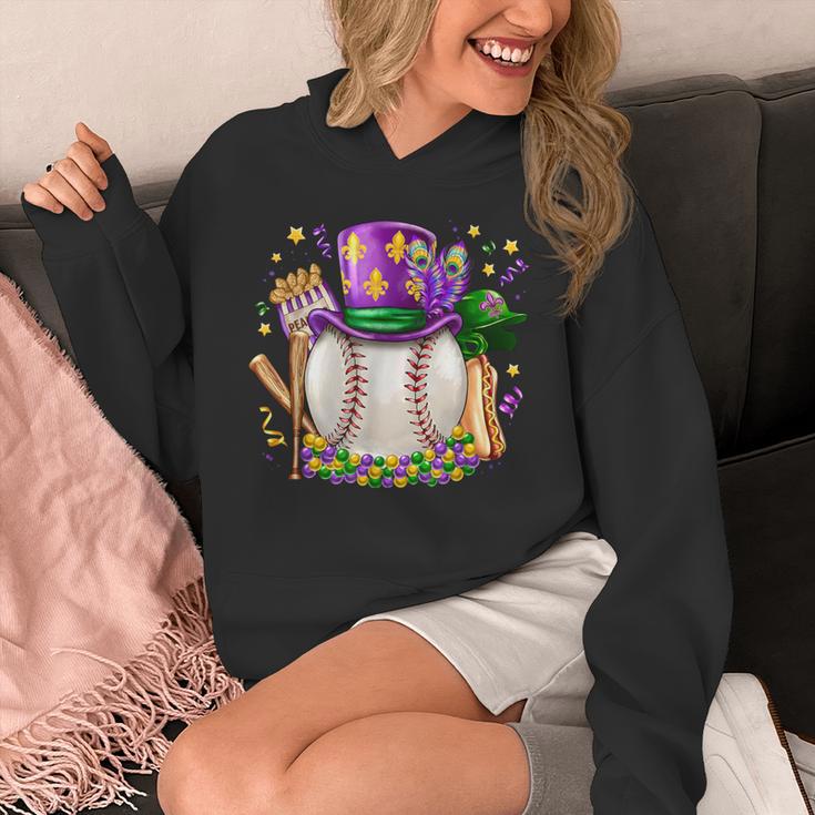 Mardi Gras Baseball Jester Hat Fleur De Lis Boys Girls Kids Unisex Hoodie