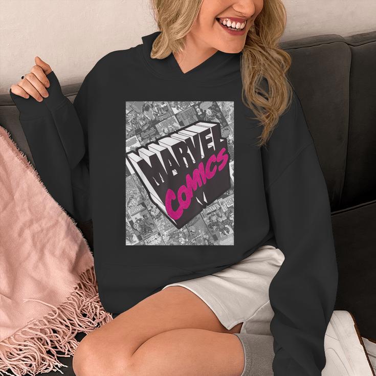 Marvel Comics Logo Comic Book Fill Panel Unisex Hoodie