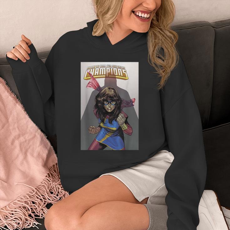 Marvel Comixology Champions Ms Marvel Comic Book Cover Unisex Hoodie