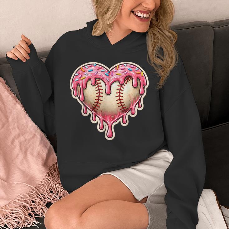 Melting Baseball Drip Heart Softball Player Lover Ice Cream Unisex Hoodie Melting Baseball Drip Heart Softball Player Lover Ice Cream Unisex Hoodie