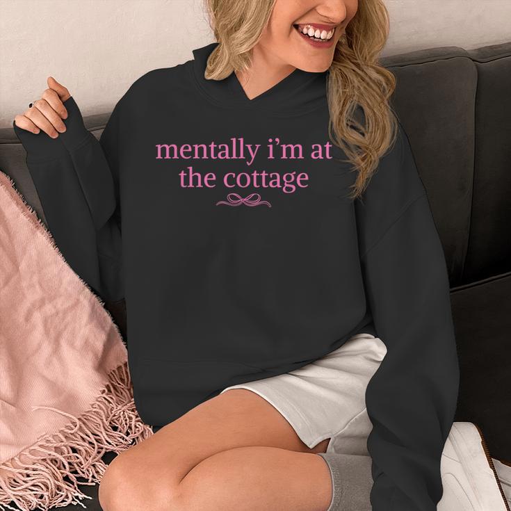 Mentally I'm At The Cottage Bookish Romance Book Lover Unisex Hoodie