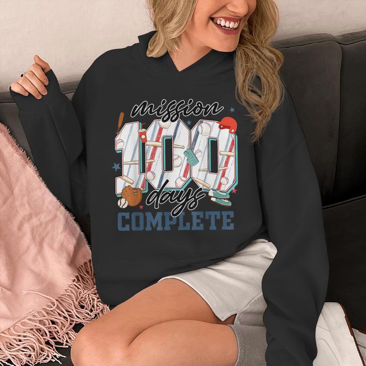 Mission 100 Days Complete Baseball 100th Day Of School Boys Unisex Hoodie