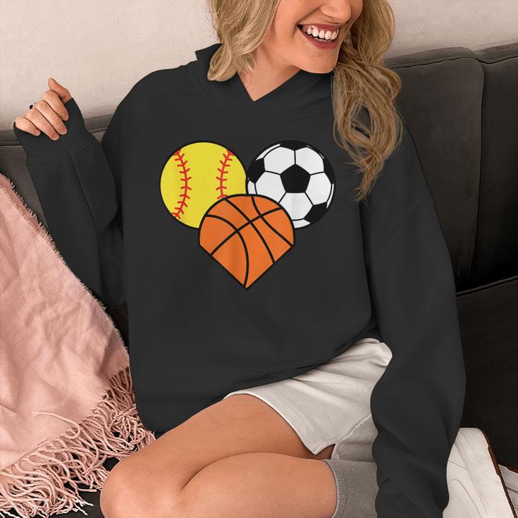 Mom Sports Heart Soccer Basketball Baseball Softball Unisex Hoodie Mom Sports Heart Soccer Basketball Baseball Softball Unisex Hoodie