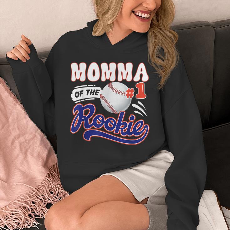 Momma Rookie Of Year 1st Birthday Baseball Theme Matching Unisex Hoodie
