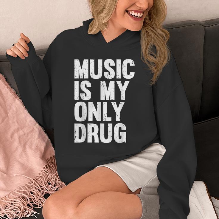 Music Is My Only Drug グラフィックプリント パーカー