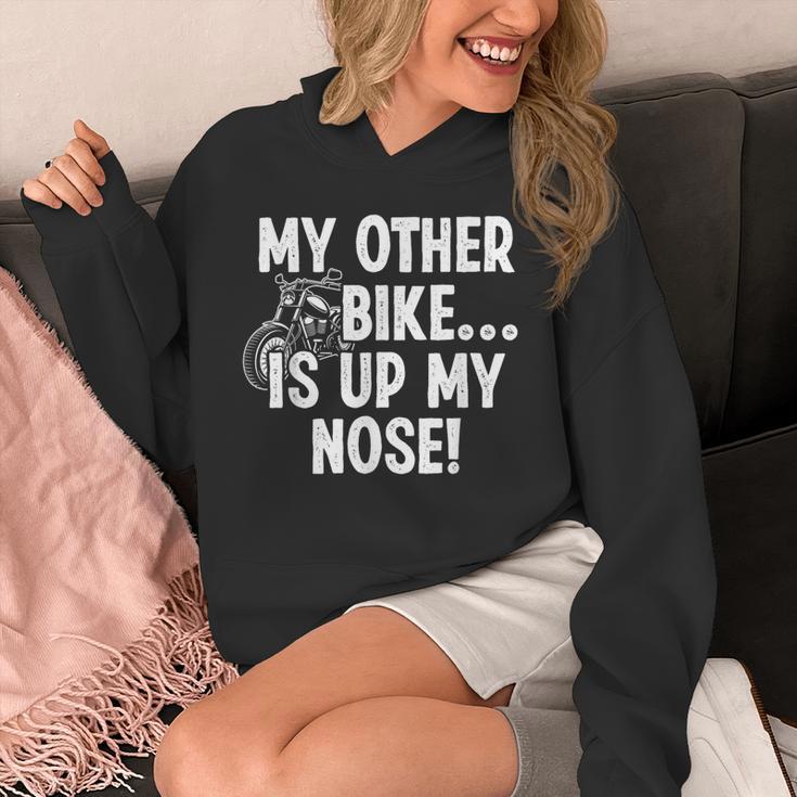 My Other Bike Is Up My Nose おもしろいびきオートバイバイカー パーカー