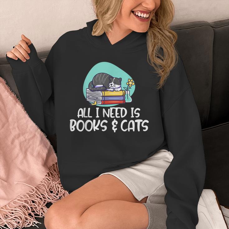 All I Need Is Books & Cats Unisex Hoodie