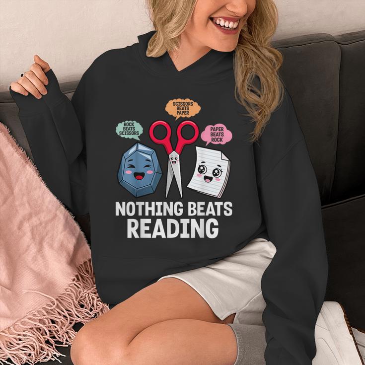 Nothing Beats Reading Rock Paper Scissors Book Lover Unisex Hoodie Nothing Beats Reading Rock Paper Scissors Book Lover Unisex Hoodie