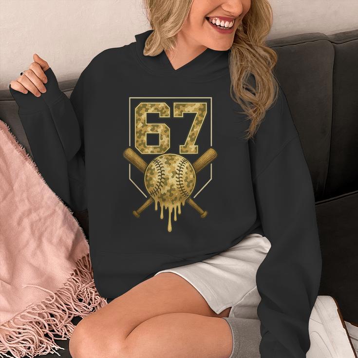 Number 67 Baseball Drip Camo Six Seven Meme Boys Kids Unisex Hoodie Number 67 Baseball Drip Camo Six Seven Meme Boys Kids Unisex Hoodie