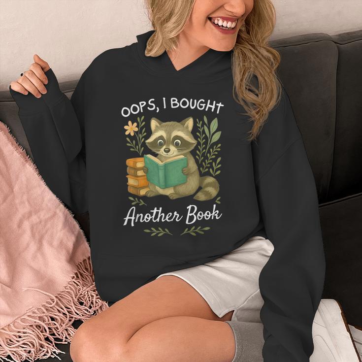 Oops I Bought Another Book Raccoon Reading Book Bookworm Unisex Hoodie