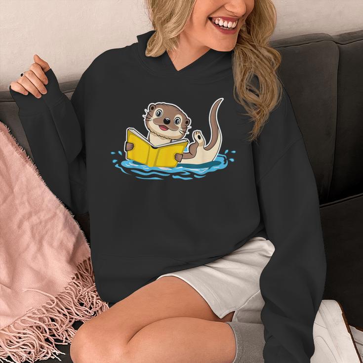 Otter Reading Bookaholics Sea Otter And Book Lover Unisex Hoodie