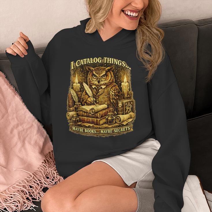 Owl Librarian Archivist Catalog Things Books Secrets Unisex Hoodie Owl Librarian Archivist Catalog Things Books Secrets Unisex Hoodie