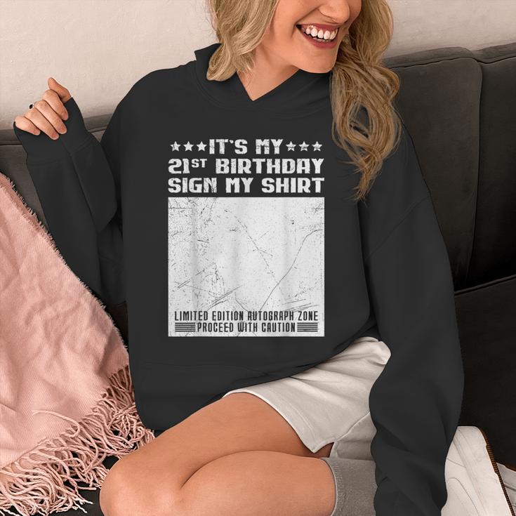 Party It's My 21st Birthday Sign My Shirt Guestbook Unisex Hoodie