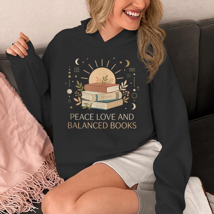 Peace Love And Balanced Books Tax Auditor Accountant Unisex Hoodie