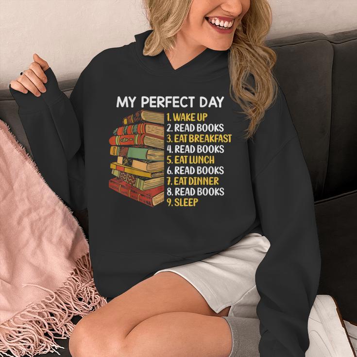 My Perfect Day Wake Up Read Books Funny Book Lover Tee Unisex Hoodie