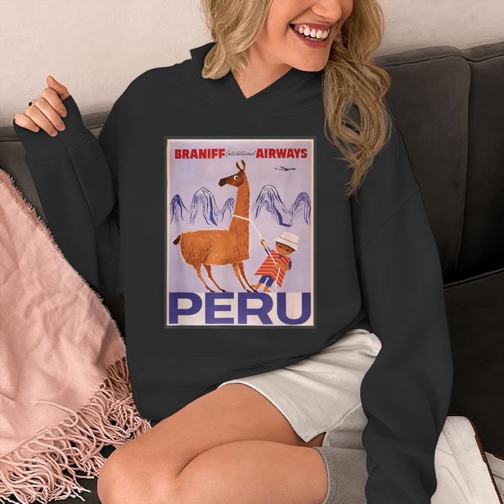 Peru レトロ ヴィンテージ 航空会社 トラベルポスター パーカー