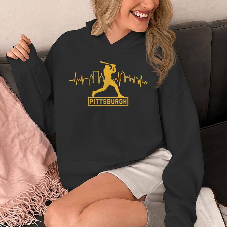Pittsburgh Lovers Skyline Retro Baseball Heartbeat Men Women Unisex Hoodie Pittsburgh Lovers Skyline Retro Baseball Heartbeat Men Women Unisex Hoodie