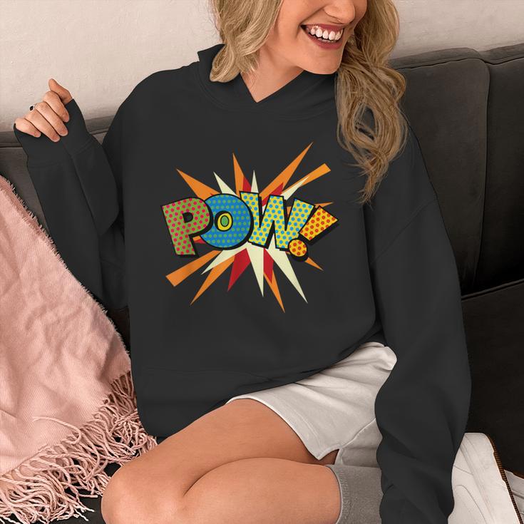 POW Colorful Comic Book Pop Art Fun Superhero Unisex Hoodie POW Colorful Comic Book Pop Art Fun Superhero Unisex Hoodie