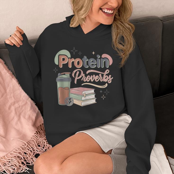 Protein And Proverbs Protein Workout Book Lover Gym Unisex Hoodie