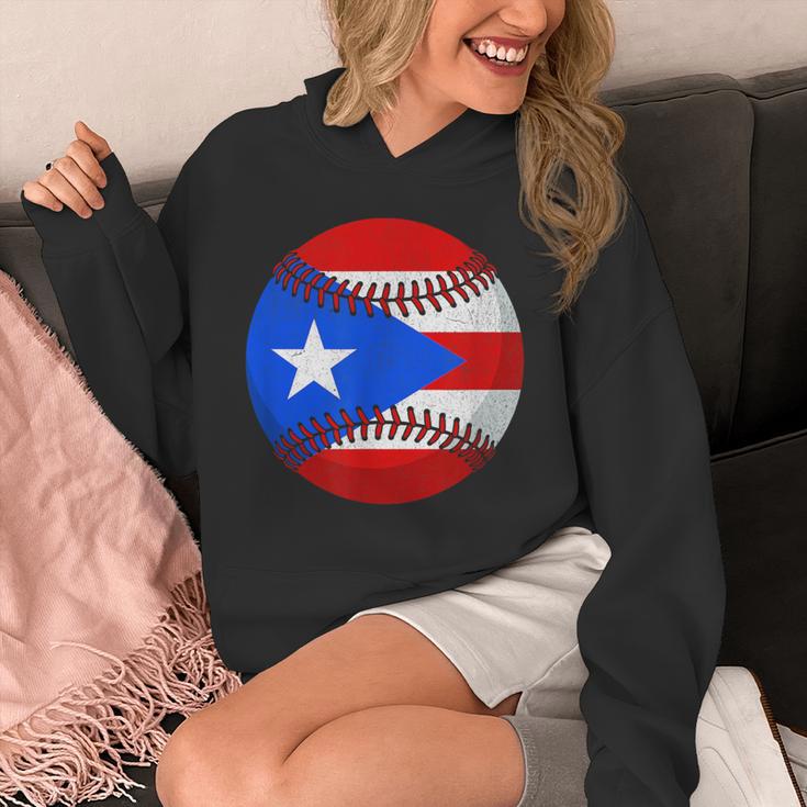 Puerto Rico Baseball Flag Boricua Beisbol Fan Gear Unisex Hoodie