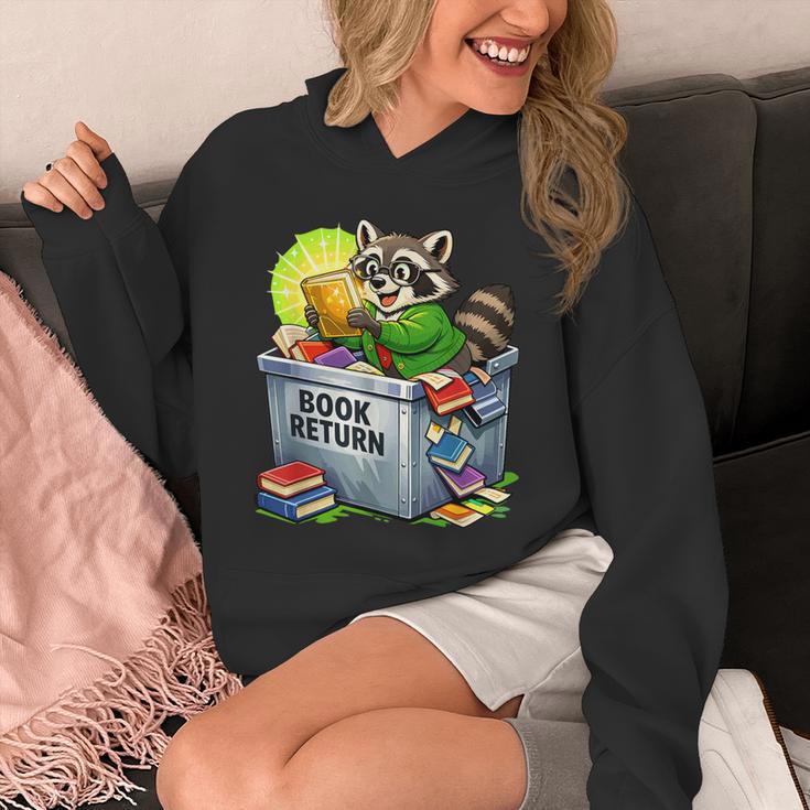 Raccoon At Library Book Return Librarian And Reader Unisex Hoodie Raccoon At Library Book Return Librarian And Reader Unisex Hoodie
