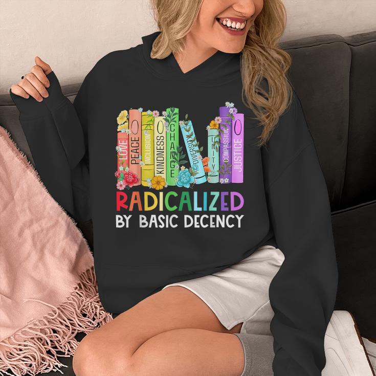 Radicalized By Basic Decency Books Women Girl Rainbow LGBT Unisex Hoodie