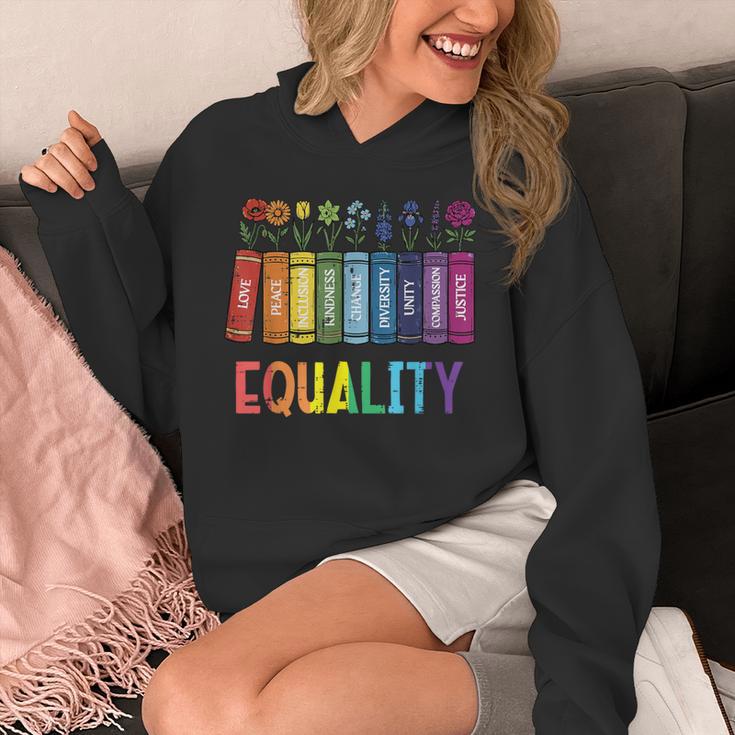 Rainbow Gay Books Flowers Equality LGBTQ Pride Women Men Unisex Hoodie Rainbow Gay Books Flowers Equality LGBTQ Pride Women Men Unisex Hoodie
