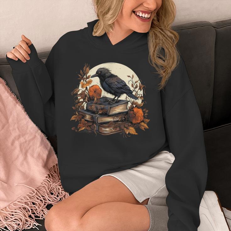 Raven Reading Book Occult Crow Unisex Hoodie