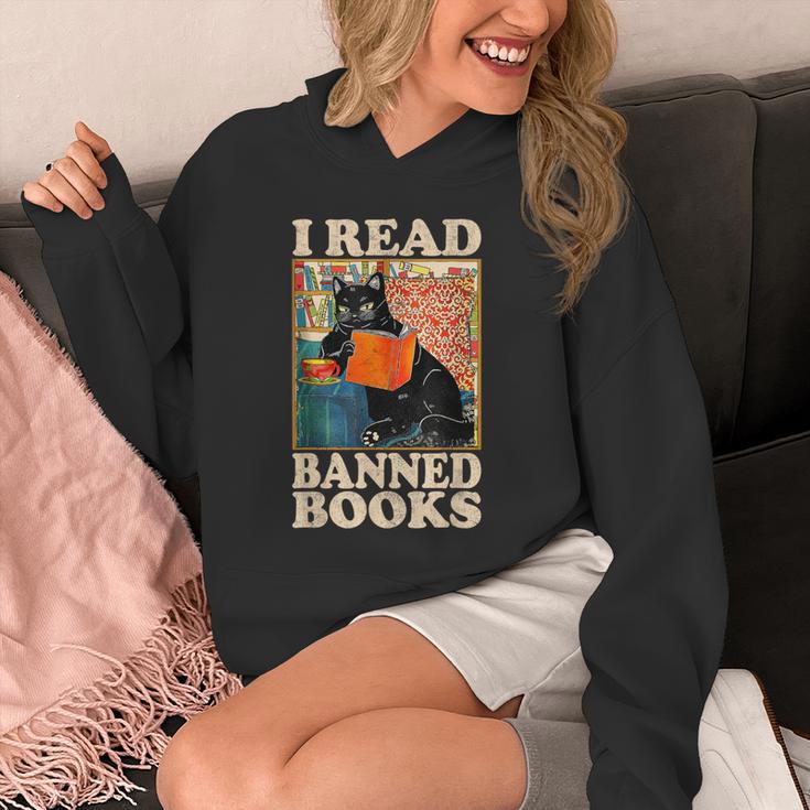 I Read Banned Books Cat Reader Bookworm Unisex Hoodie