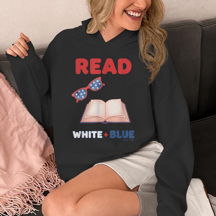 Read Blue Patriotic Book Lover Girls Independence Unisex Hoodie