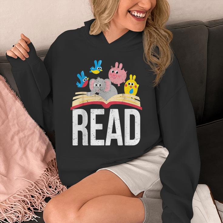 Read Book Cute School Teacher Librarian Elephant Pigeon Unisex Hoodie Read Book Cute School Teacher Librarian Elephant Pigeon Unisex Hoodie