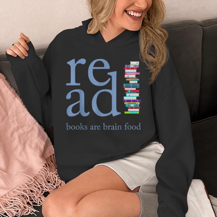 Read Because Books Are Brain Food Reading Rocks Literary Tee Unisex Hoodie