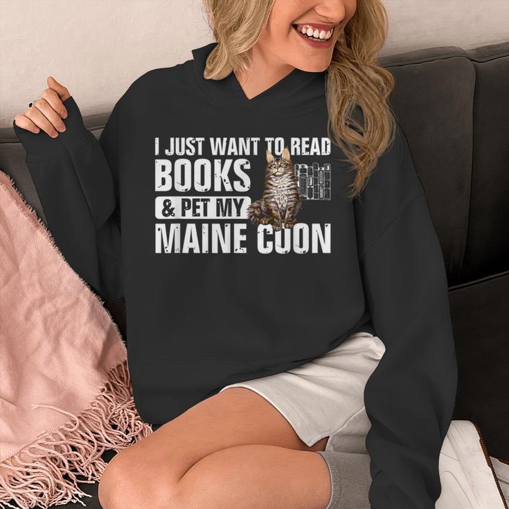 Read Books Pet My Maine Coon Bookworm Cat Lover For Men Women Kids Unisex Hoodie Read Books Pet My Maine Coon Bookworm Cat Lover For Men Women Kids Unisex Hoodie