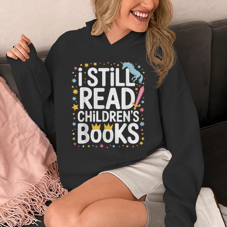 I Still Read Children Books Shirts Unicorn Reading Librarian Unisex Hoodie